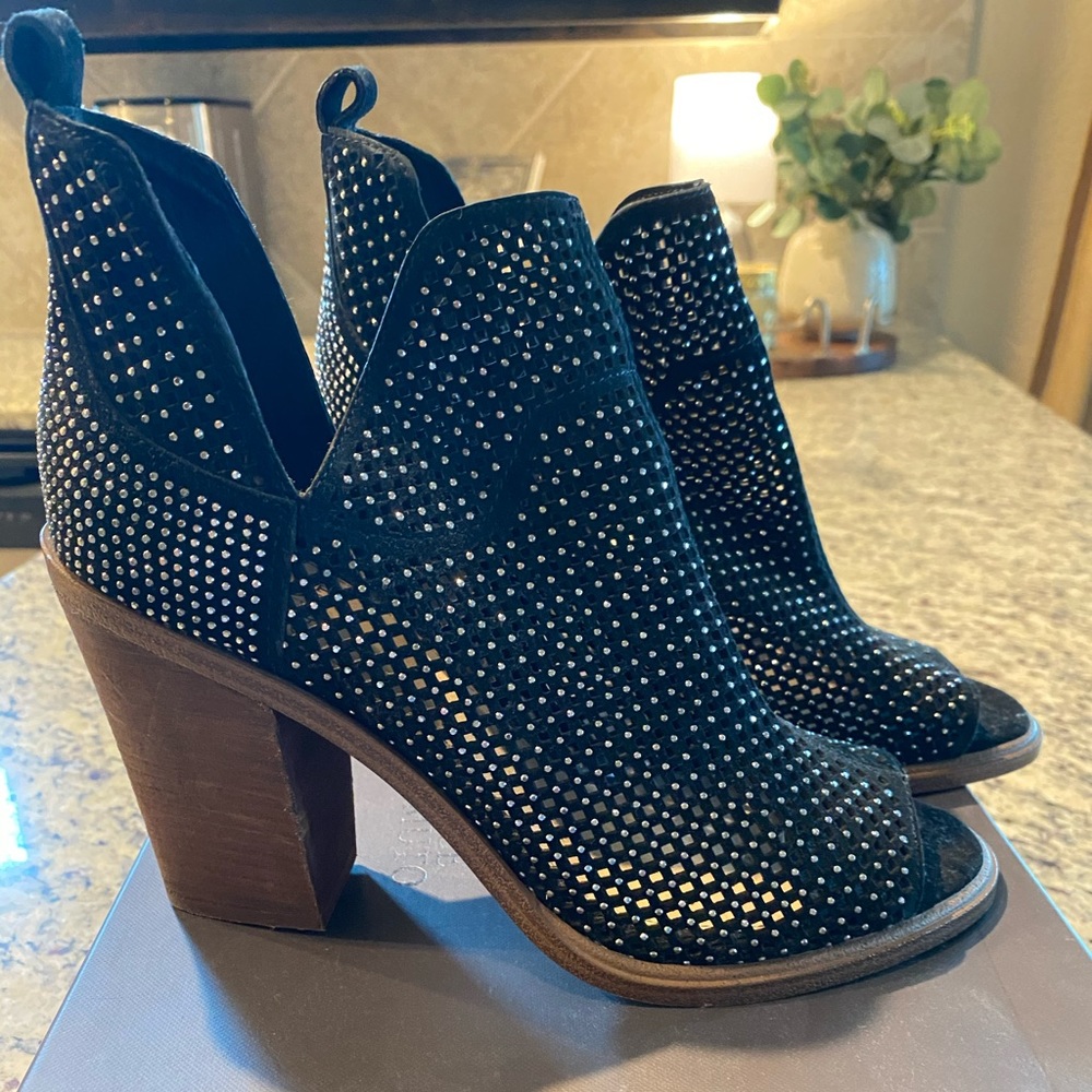 Vince Camuto peep toe booties